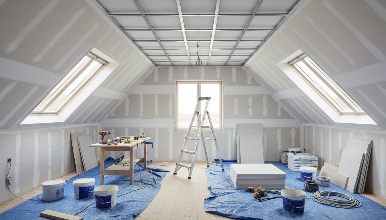 Travaux d'agrandissement de maison et aménagement de combles