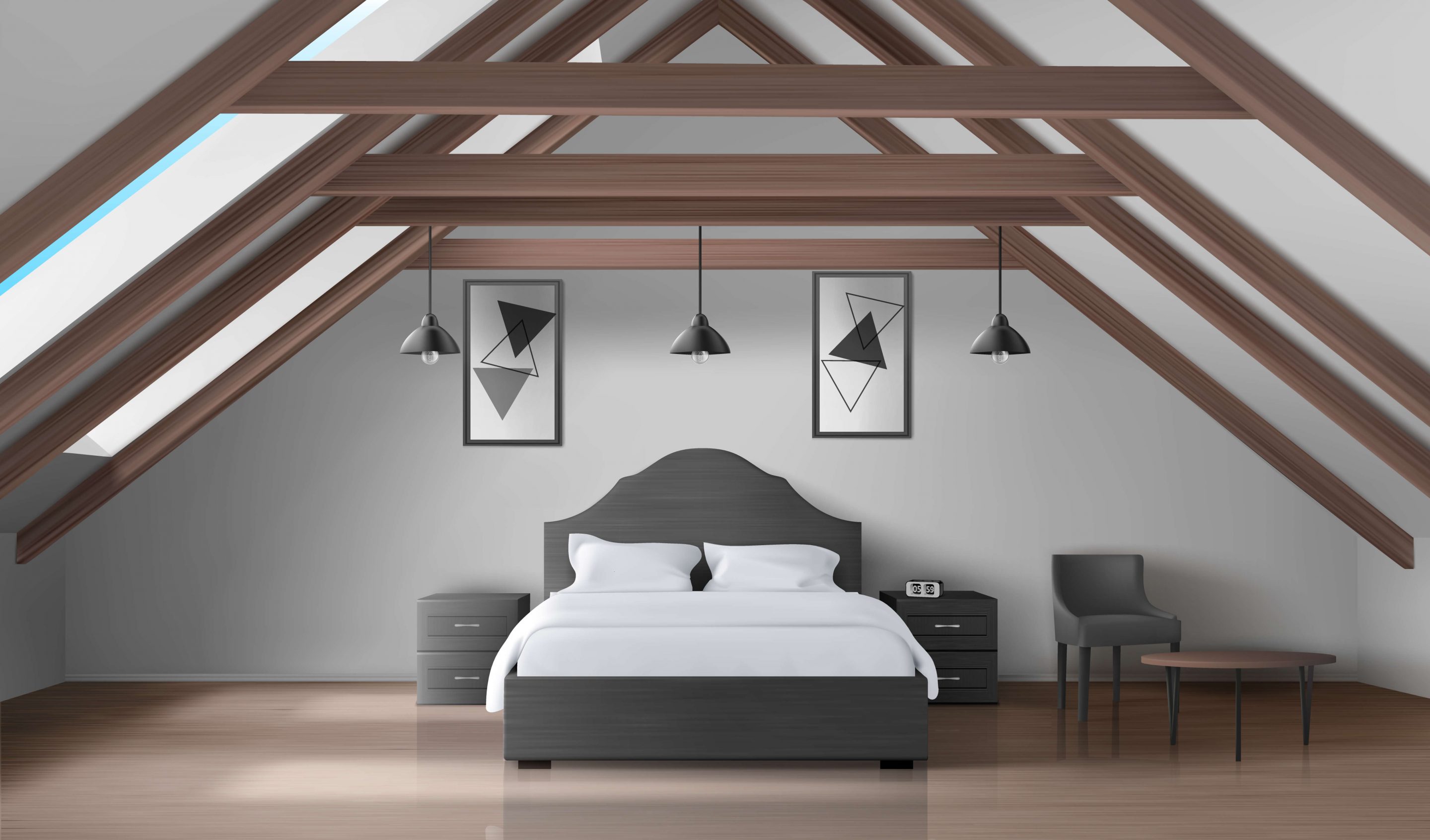 combles amenagé modern  de suite parentale